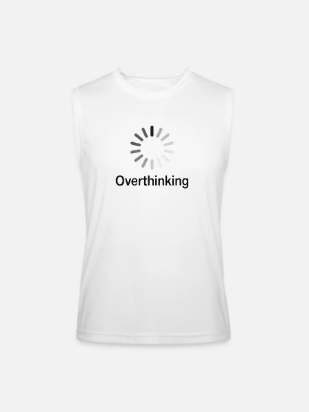 Overthinking Loading Wheel - Men’s Performance Sleeveless Shirt - white