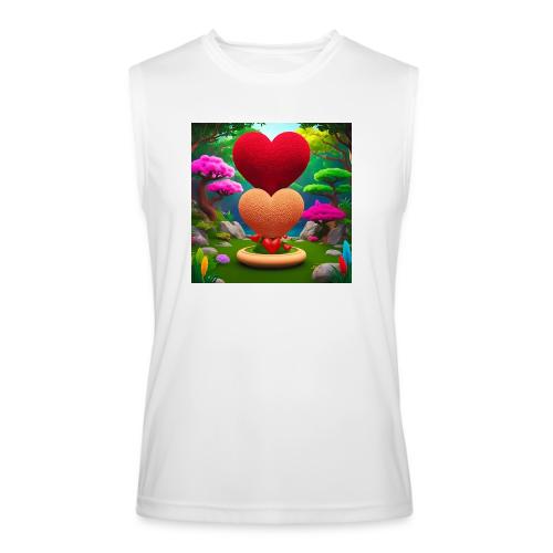 Double Heart, fantasy, nature and fantasy - Men’s Performance Sleeveless Shirt