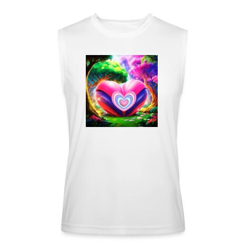 Double heart, fantasy, landscapes enjoy the magic - Men’s Performance Sleeveless Shirt
