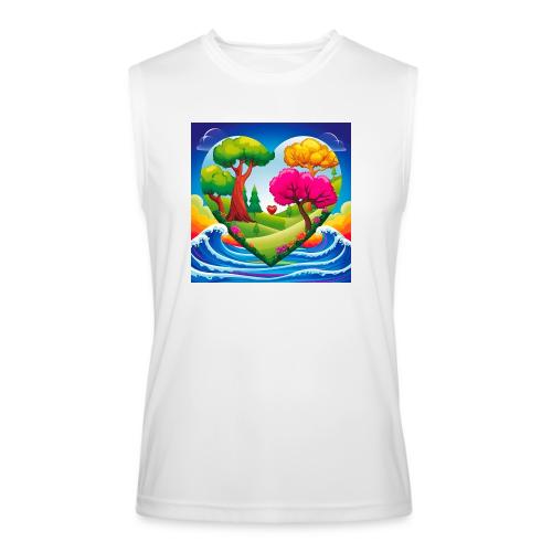 Heart, fantasy, landscapes, nature, fantasy - Men’s Performance Sleeveless Shirt
