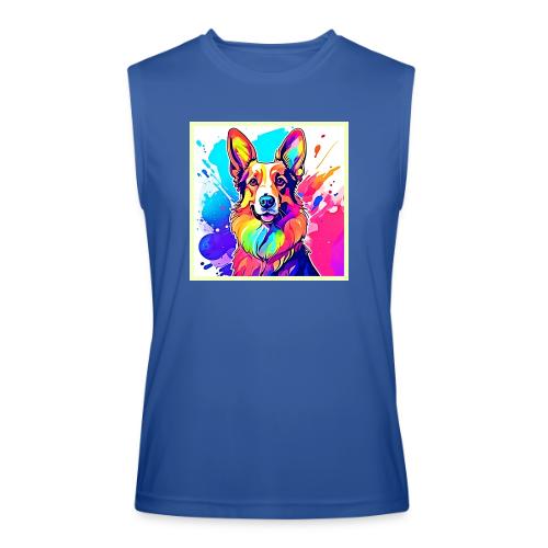Rainbow Corgi: Pop Art Puppy Joy - Men’s Performance Sleeveless Shirt