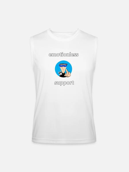 emotionless support - Men’s Performance Sleeveless Shirt - white