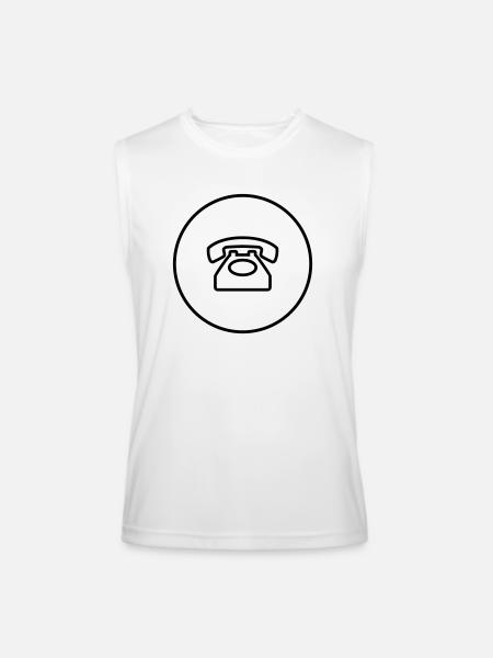 phone - Men’s Performance Sleeveless Shirt - white