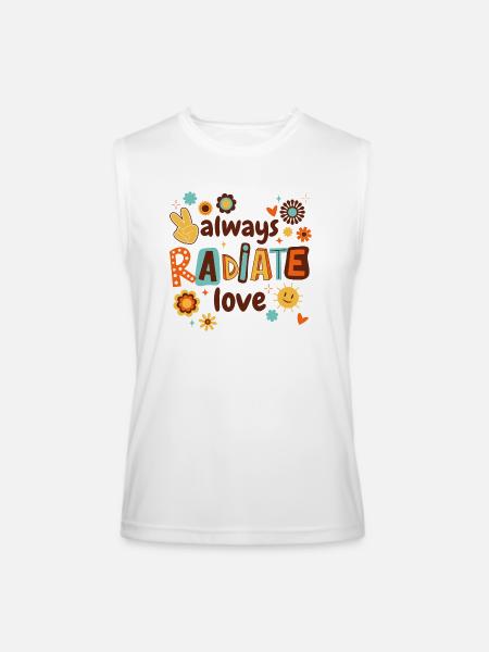 Always Radiate Love - Men’s Performance Sleeveless Shirt - white