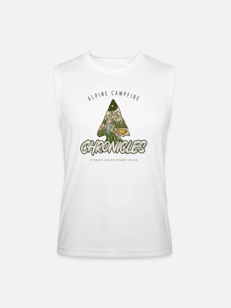 Alpine Camping Chronicles - Men’s Performance Sleeveless Shirt - white