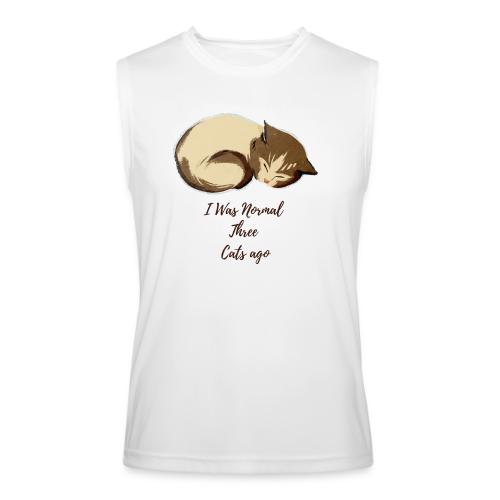 I Was Normal Three Cats Ago Funny Cat T-Shirt - Men’s Performance Sleeveless Shirt