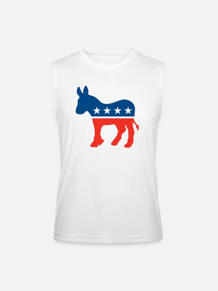 Democrat Logo - Men’s Performance Sleeveless Shirt - white