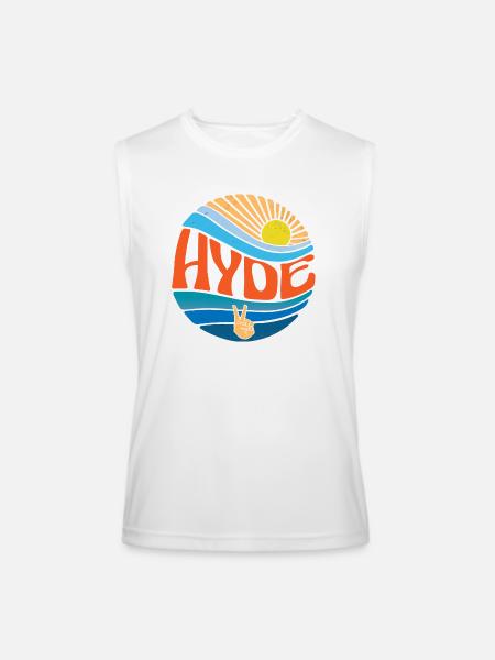 Hyde Shirt Vintage Sunset Hyde Groovy Tie Dye - Men’s Performance Sleeveless Shirt - white