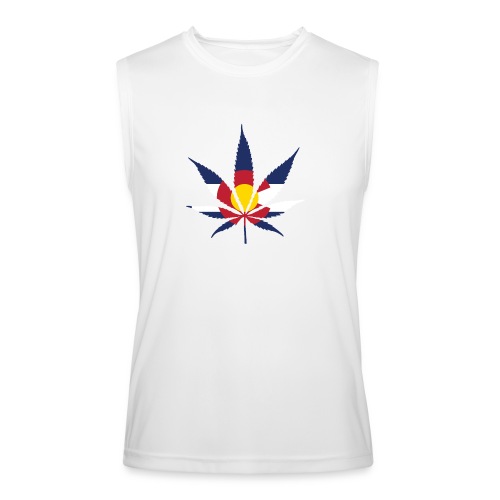 Colorado Pot Leaf Flag - Men’s Performance Sleeveless Shirt