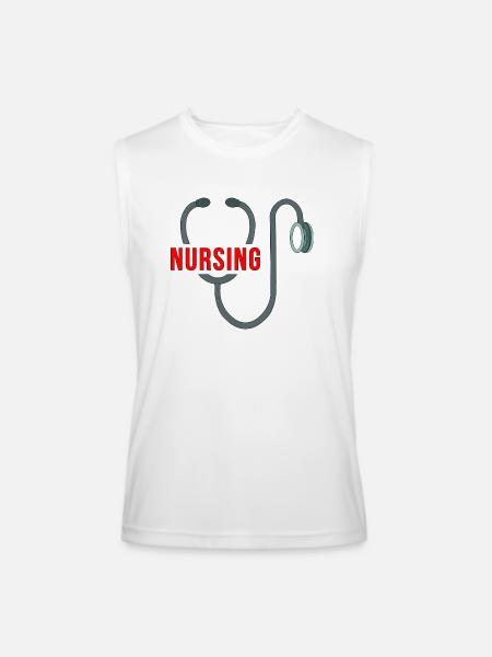 Stethoscope Nursing - Men’s Performance Sleeveless Shirt - white