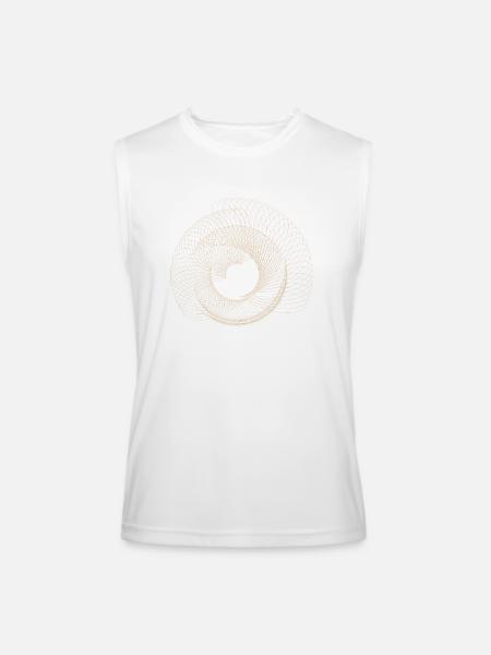 Abstract Dot Design - Men’s Performance Sleeveless Shirt - white