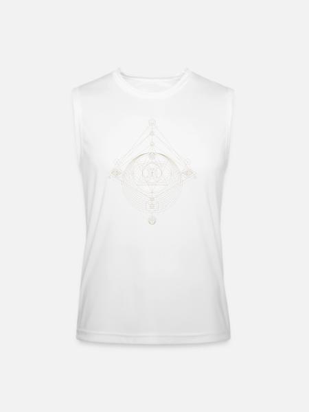 Abstract Dot Design - Men’s Performance Sleeveless Shirt - white