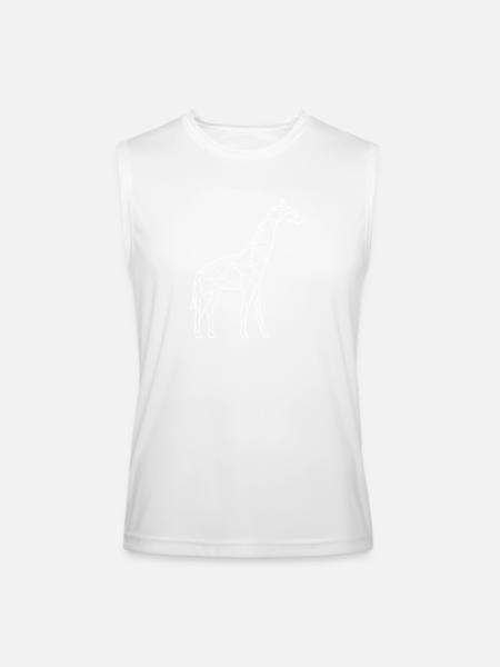 Giraffe low poly - Men’s Performance Sleeveless Shirt - white