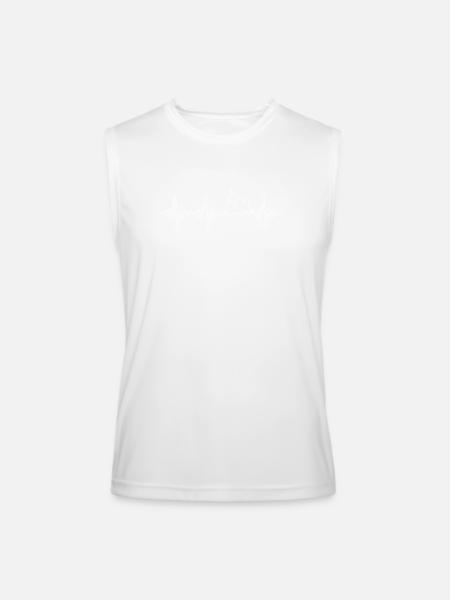 mouse heartbeat - Men’s Performance Sleeveless Shirt - white