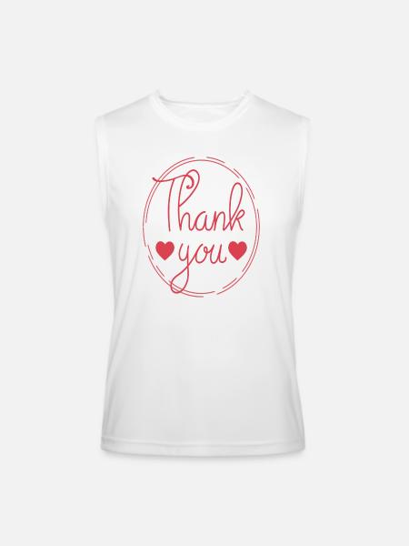 Thank you - Men’s Performance Sleeveless Shirt - white