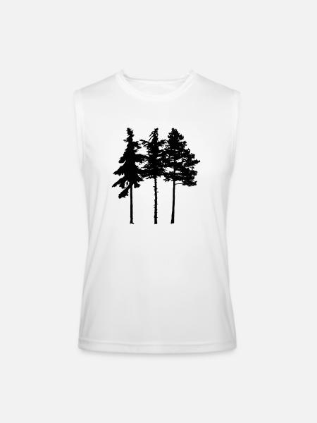 Pine Tree - Men’s Performance Sleeveless Shirt - white