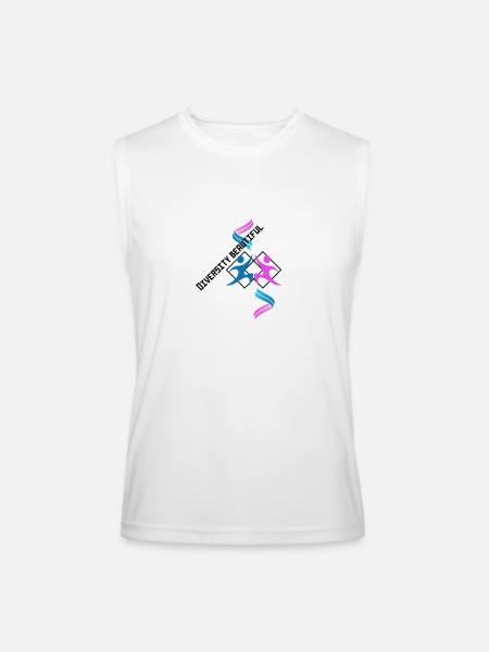 Diversity is beautiful - Men’s Performance Sleeveless Shirt - white