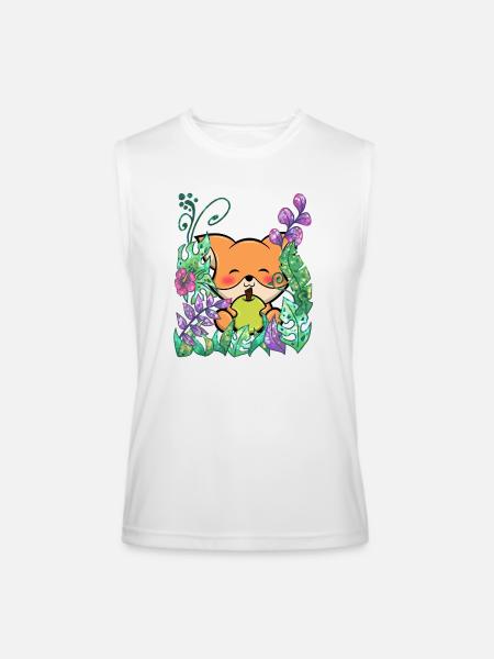 Fuchswald animal jungle - Men’s Performance Sleeveless Shirt - white
