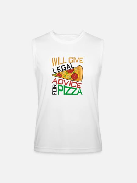Legal Advice Pizza - Men’s Performance Sleeveless Shirt - white