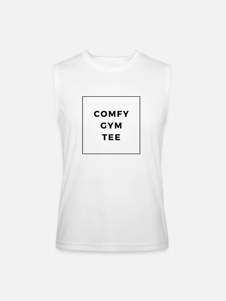 Comfy Gym Tee - Men’s Performance Sleeveless Shirt - white