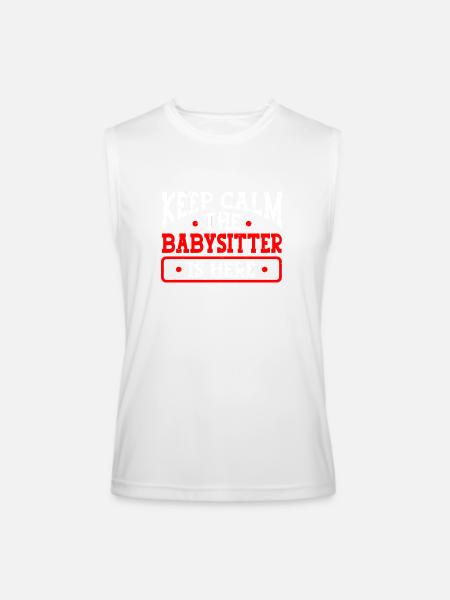 Babysitter Babysitting - Men’s Performance Sleeveless Shirt - white
