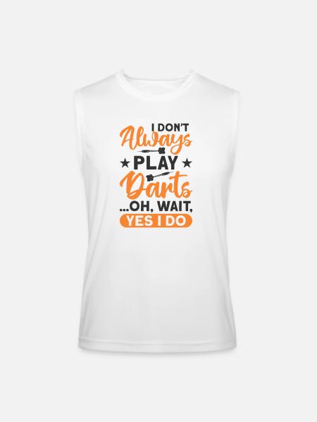 Darts Dart Player - Men’s Performance Sleeveless Shirt - white