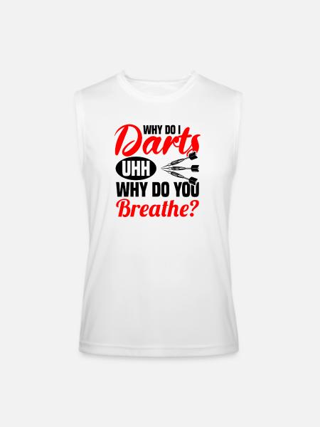 Darts Dart Player - Men’s Performance Sleeveless Shirt - white