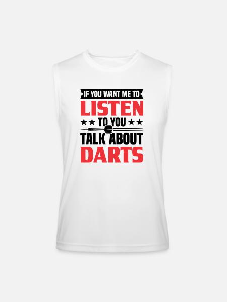 Darts Dart Player - Men’s Performance Sleeveless Shirt - white