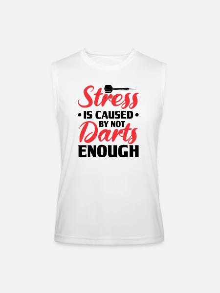 Darts Dart Player - Men’s Performance Sleeveless Shirt - white
