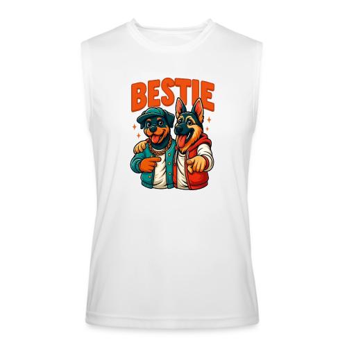Hip Hop Dog Besties Shirt for Friends & Pet Lovers - Men’s Performance Sleeveless Shirt