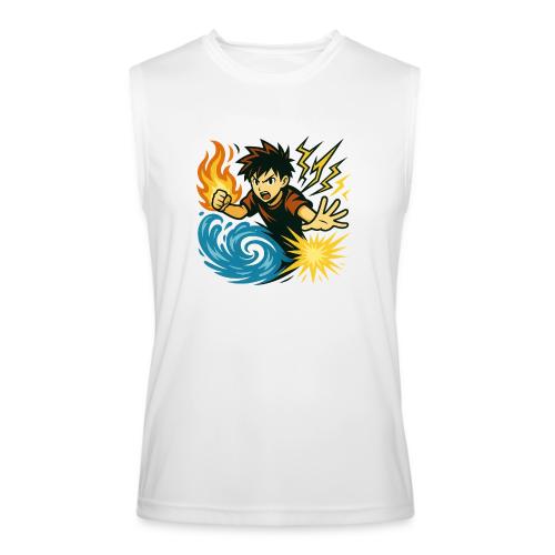 Anime Elemental Warriors | Fire, Water, Lightning - Men’s Performance Sleeveless Shirt