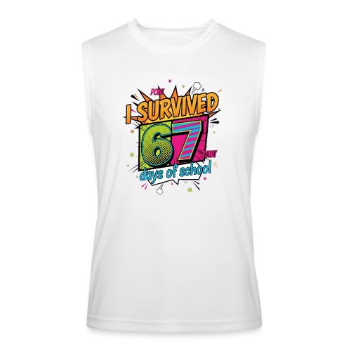 I Survived 67 Days of School T-Shirt – Funny Teach - Men’s Performance Sleeveless Shirt