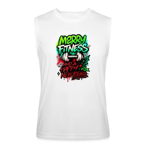 Merry Fitness Christmas Gym Humor - Men’s Performance Sleeveless Shirt