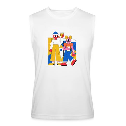 Bold Geometric Duo Pop Art - Men’s Performance Sleeveless Shirt