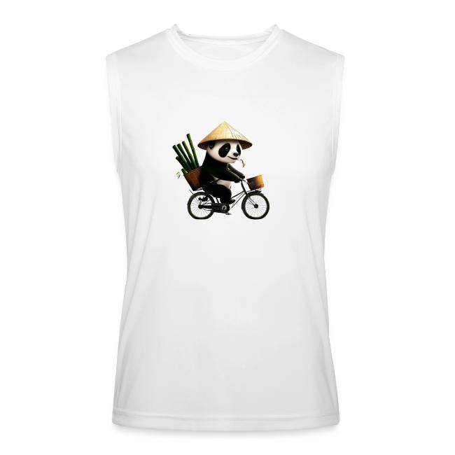 panda on a bike