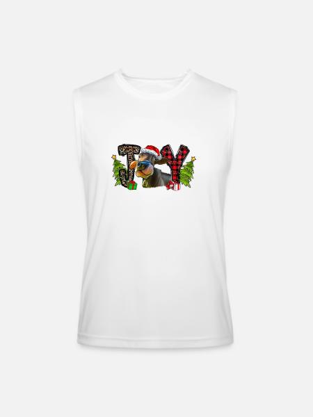 Joy Cow - Men’s Performance Sleeveless Shirt - white - Front