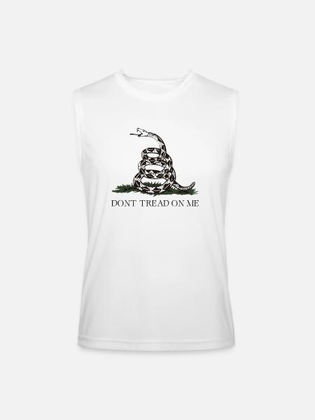 Coiled Rattlesnake Emblem - Men’s Performance Sleeveless Shirt - white