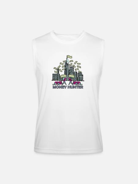 money hunter - Men’s Performance Sleeveless Shirt - white