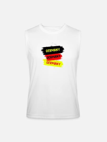 Germany Design - Men’s Performance Sleeveless Shirt - white