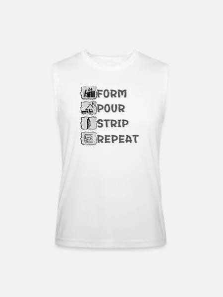 Form Pour Strip Repeat - Men’s Performance Sleeveless Shirt - white