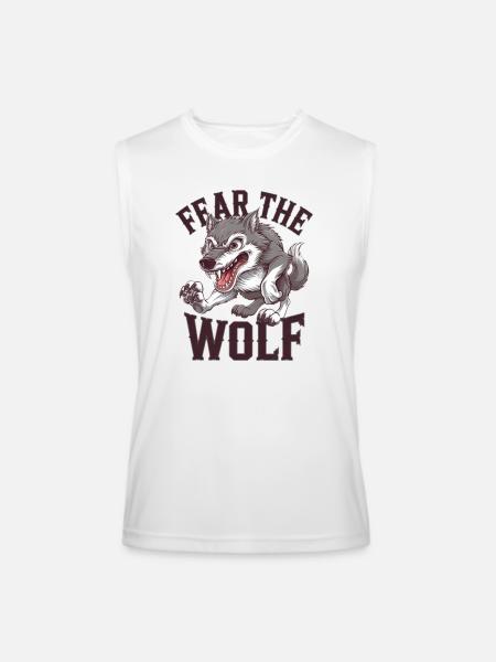 Howling Wolf Spirit - Men’s Performance Sleeveless Shirt - white - Front