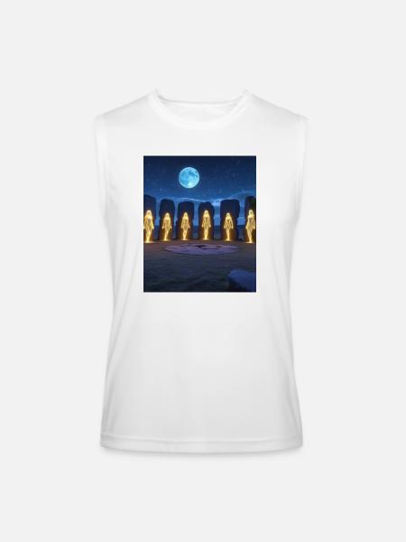 Pleiadians - Men’s Performance Sleeveless Shirt - white