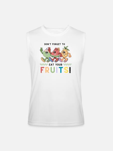 Playful Fruit - Men’s Performance Sleeveless Shirt - white