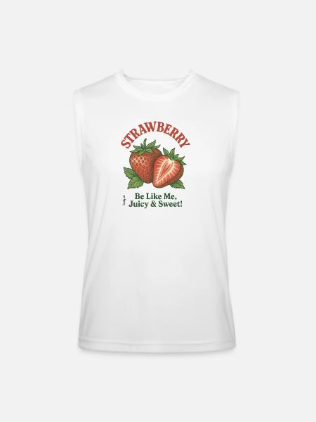 Sweet Like Strawberry - Men’s Performance Sleeveless Shirt - white