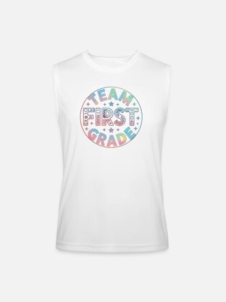 Team First Grade Back To School - Men’s Performance Sleeveless Shirt - white