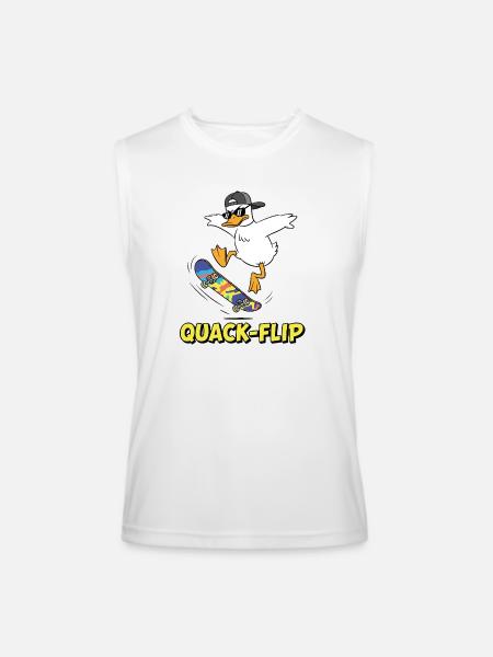 Funny Duck Skater - Men’s Performance Sleeveless Shirt - white