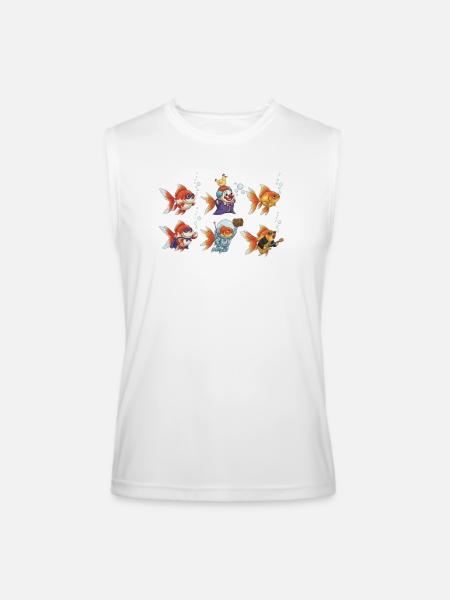 Wacky Goldfish Clown - Men’s Performance Sleeveless Shirt - white
