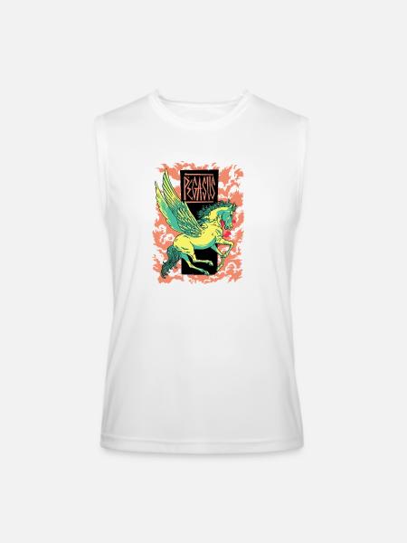 Mythic Pegasus Banner - Men’s Performance Sleeveless Shirt - white