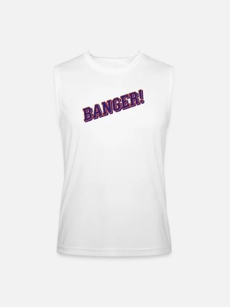Banger purple orange - Men’s Performance Sleeveless Shirt - white