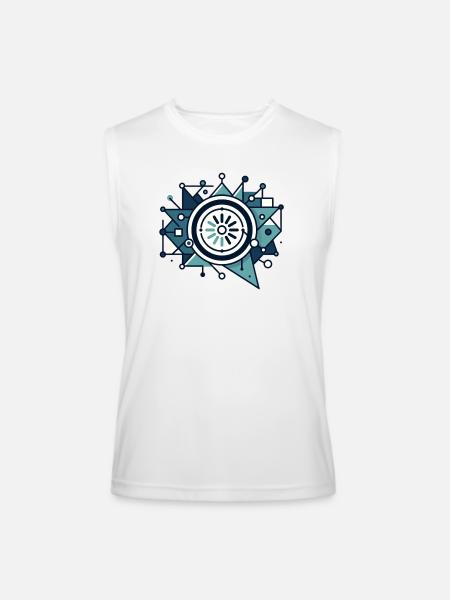 Circuit Starburst Emblem - Men’s Performance Sleeveless Shirt - white